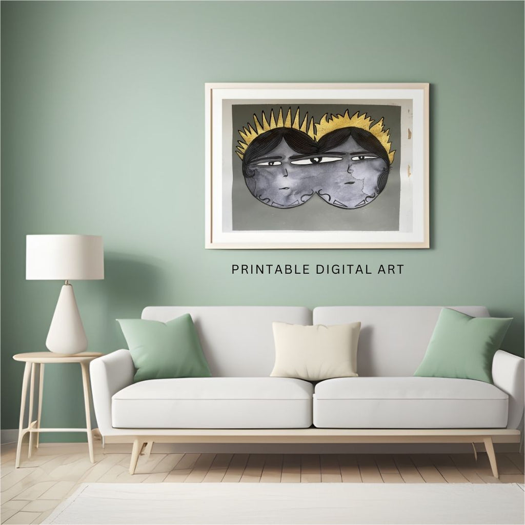 Karatay Kız Kardeşler – Tek Göz Sayılı Üretim Müze Kalitesi Sanat Baskısı (300 gr Özel Kağıt)