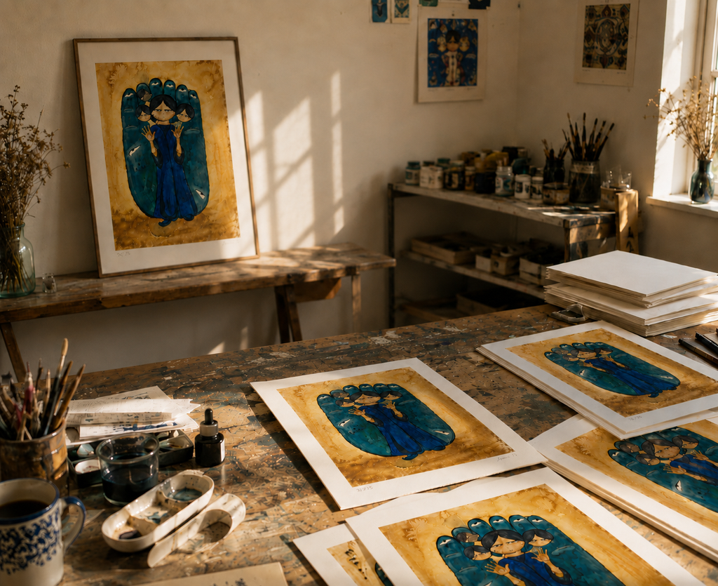 Zamansızlar III – Gözetenler | İmzalı & Numaralı Limited Edition Fine Art Baskı – A2 / A3