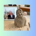Custom Ceramic Sculpture from Your Photo - Unique Handmade Portrait Bust Gift