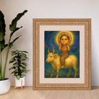 Cosmic Goddess Cow Art Print: Mystical Feminine Illustration (Digital Download)
