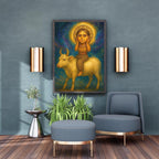 Cosmic Goddess Cow Art Print: Mystical Feminine Illustration (Digital Download)