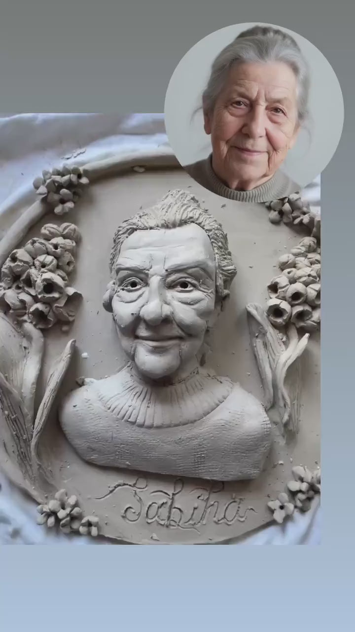 Custom Ceramic Sculpture from Your Photo - Unique Handmade Portrait Bust Gift